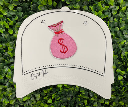 Pink $ Money Bag Embroidered Patch