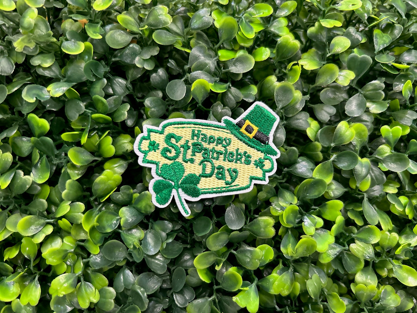 Happy St Patrick’s Day Sign Embroidered Patch
