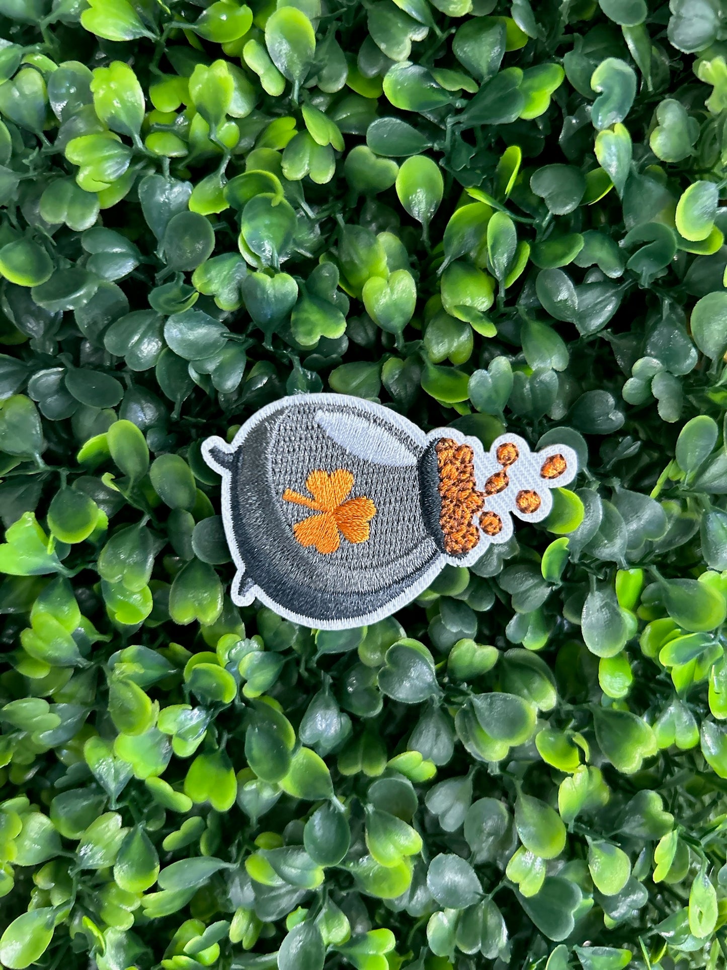 Shamrock Pot of Gold Embroidered Patch