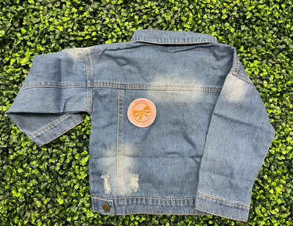 Gold Bow Circle Patch