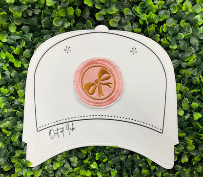Gold Bow Circle Patch