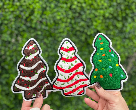 Christmas Tree Snacks Chenille Patch