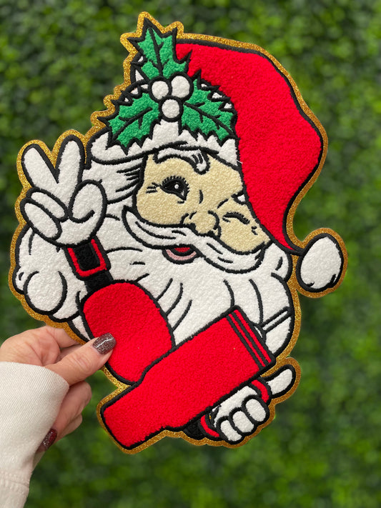 Trendy Santa Glitter ChenillePatch