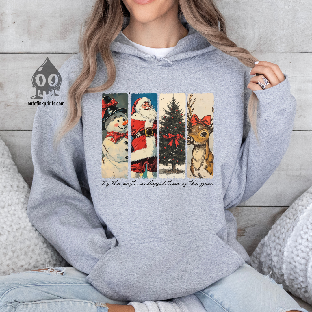 Most Wonderful Time of the Year Vintage Christmas Hoodie