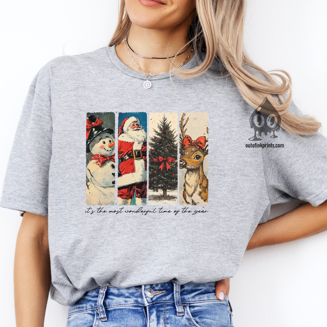 Most Wonderful Time of the Year Vintage Christmas T-Shirt