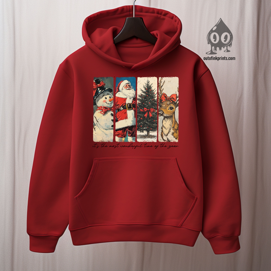 Most Wonderful Time of the Year Vintage Christmas Hoodie