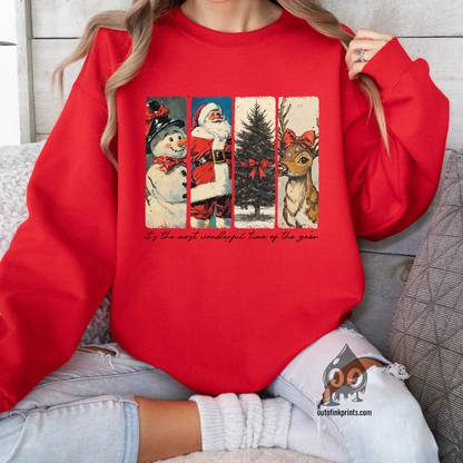 Most Wonderful Time of the Year Vintage Christmas Sweatshirt