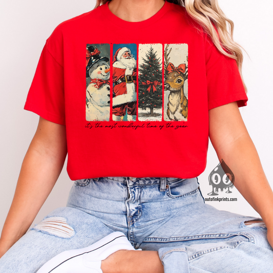 Most Wonderful Time of the Year Vintage Christmas T-Shirt