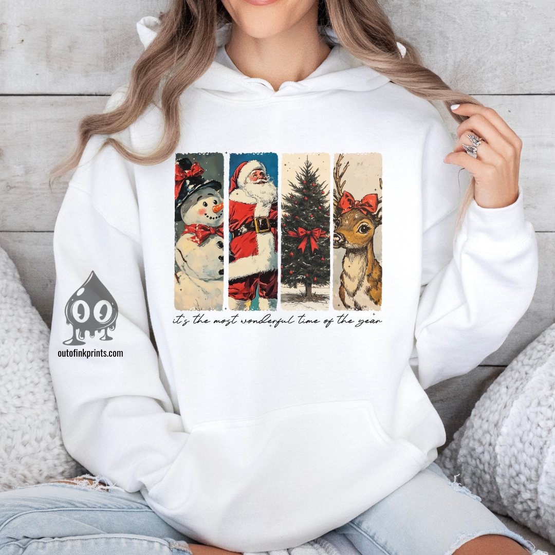 Most Wonderful Time of the Year Vintage Christmas Hoodie