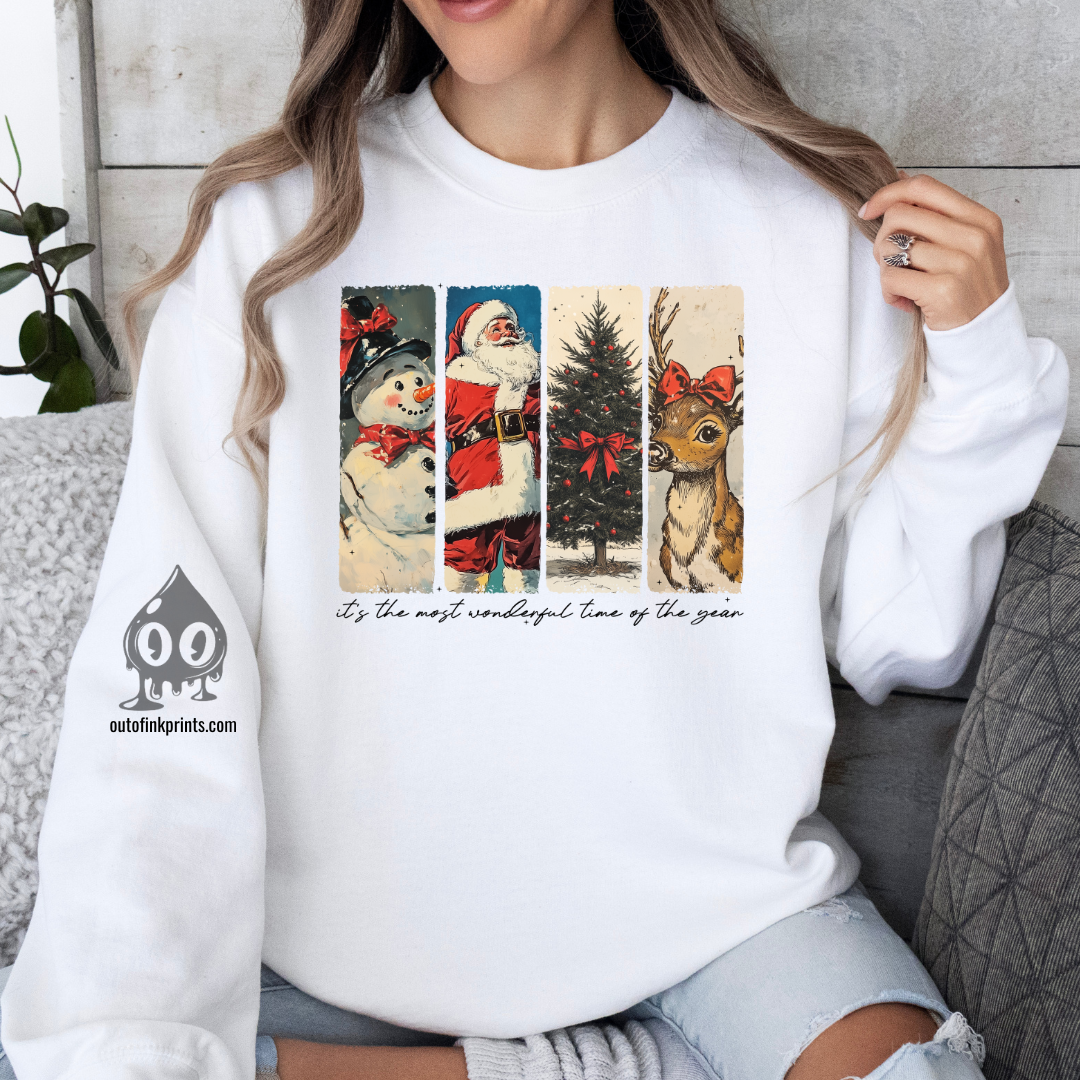 Most Wonderful Time of the Year Vintage Christmas Sweatshirt