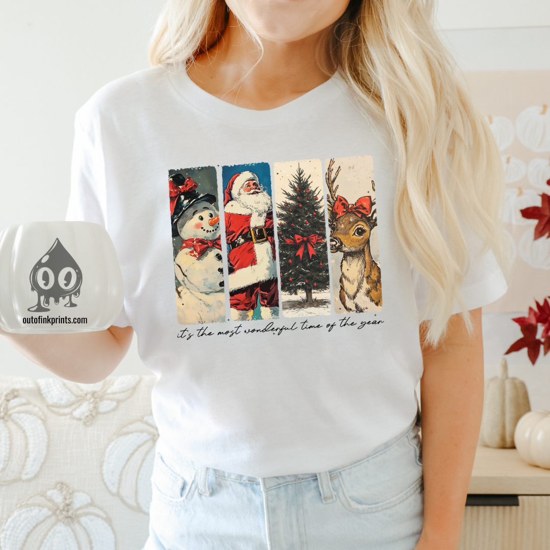 Most Wonderful Time of the Year Vintage Christmas T-Shirt