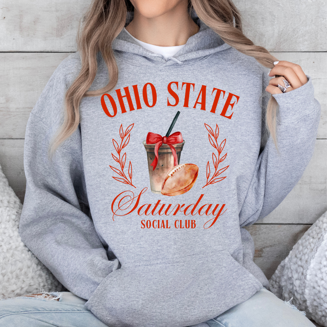 Ohio State Saturday Social Club Coquette Hoodie