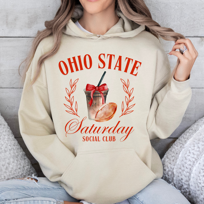 Ohio State Saturday Social Club Coquette Hoodie