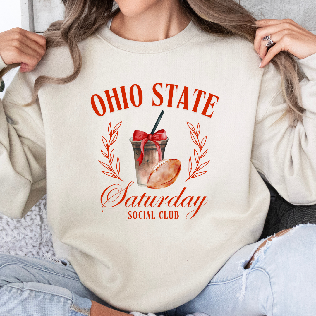 Ohio State Saturday Social Club Coquette Sweatshirt