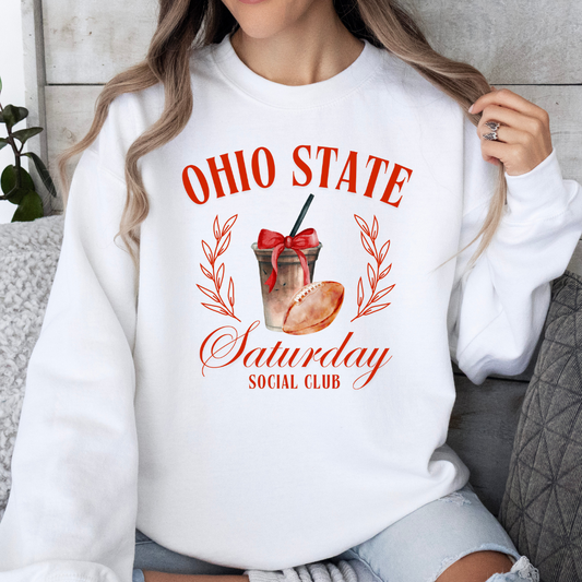 Ohio State Saturday Social Club Coquette Sweatshirt