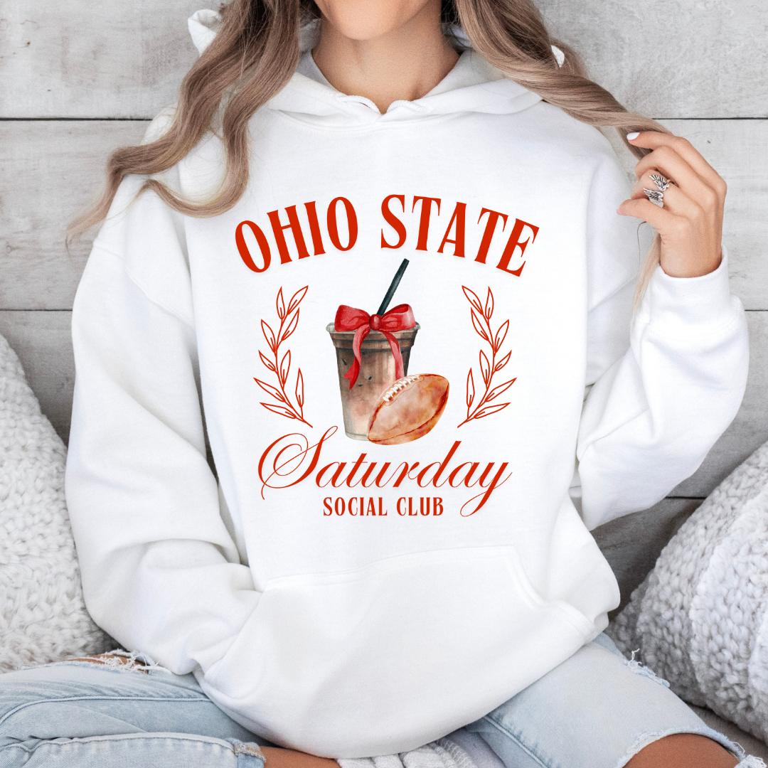 Ohio State Saturday Social Club Coquette Hoodie