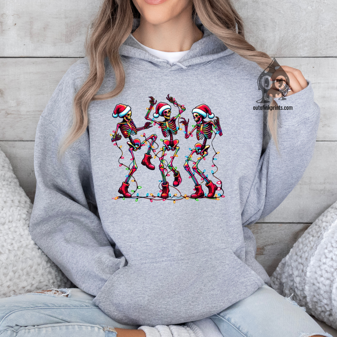 Dancing Christmas Skleletons Hoodie