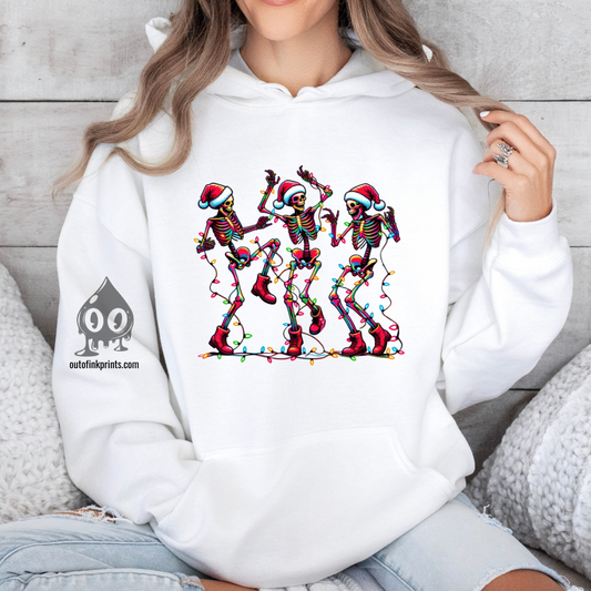 Dancing Christmas Skleletons Hoodie