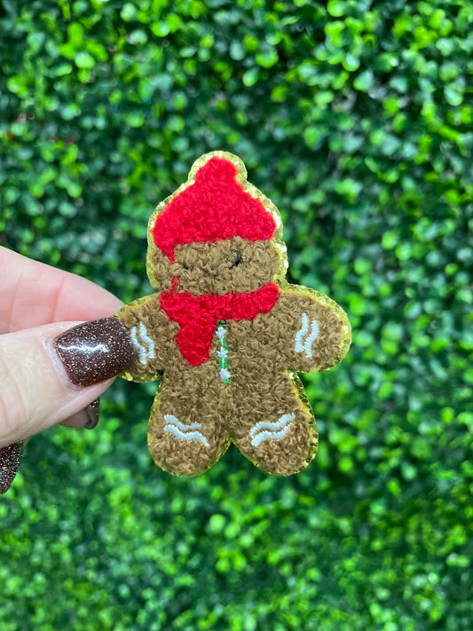 Gingerbread Man Chenille Patch