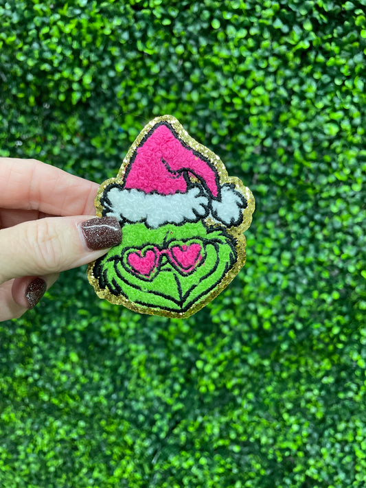 Grinchy Heart Eyes Santa Patch