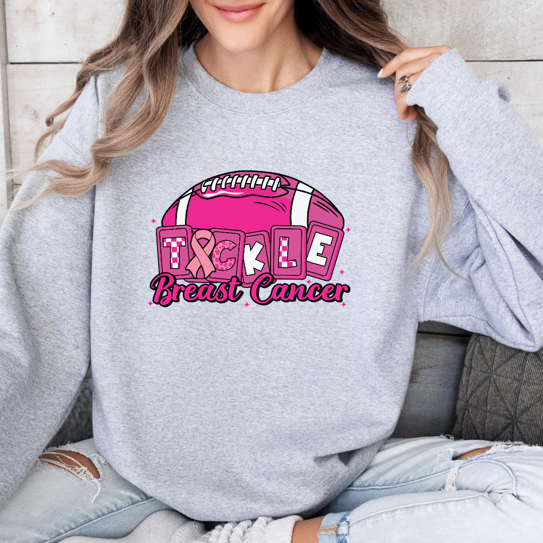 Tackle Cancer Football Ribbon Sweatshirt