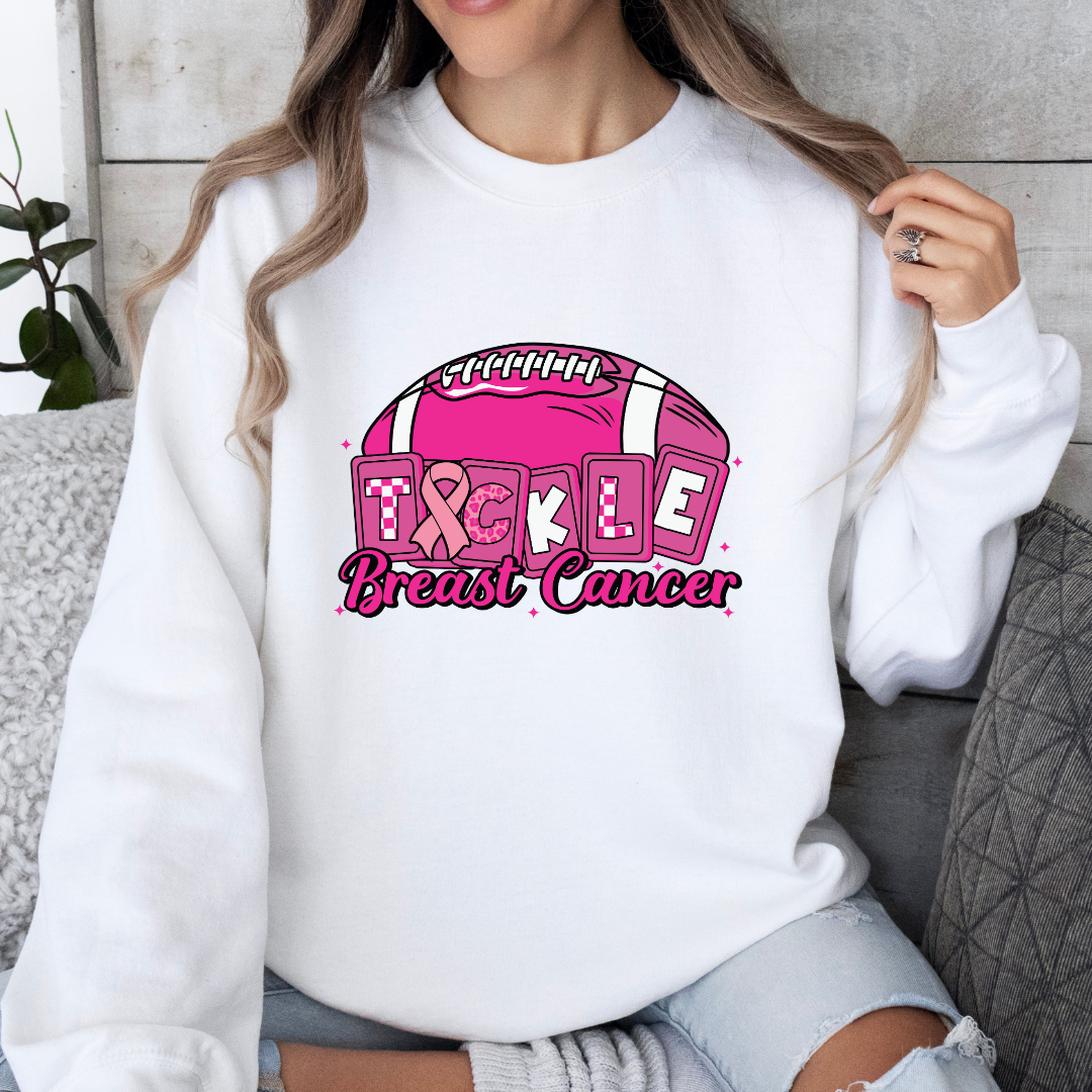 Tackle Cancer Football Ribbon Sweatshirt