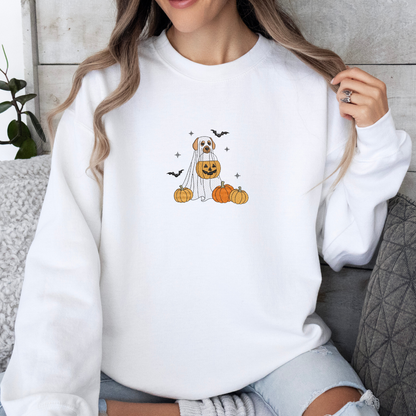 Trick or Treating Ghost Dog Embroidery