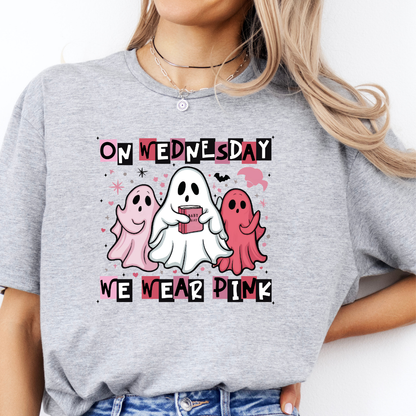 'On Wednesdays We Wear Pink' Ghosts T-Shirt