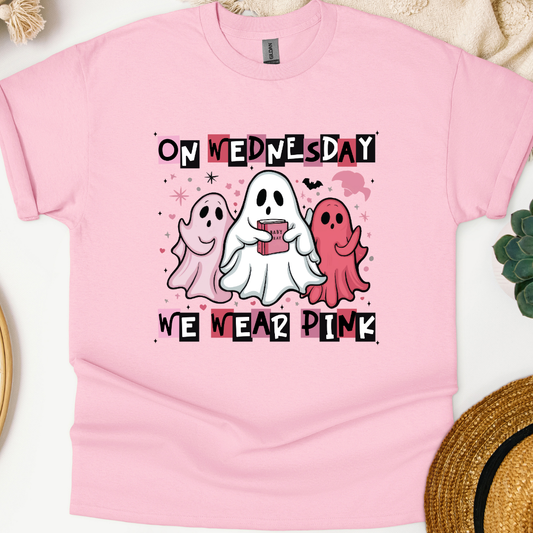 'On Wednesdays We Wear Pink' Ghosts T-Shirt