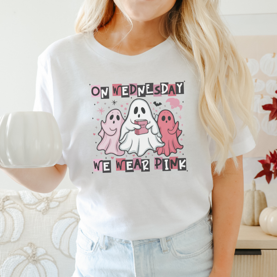 'On Wednesdays We Wear Pink' Ghosts T-Shirt