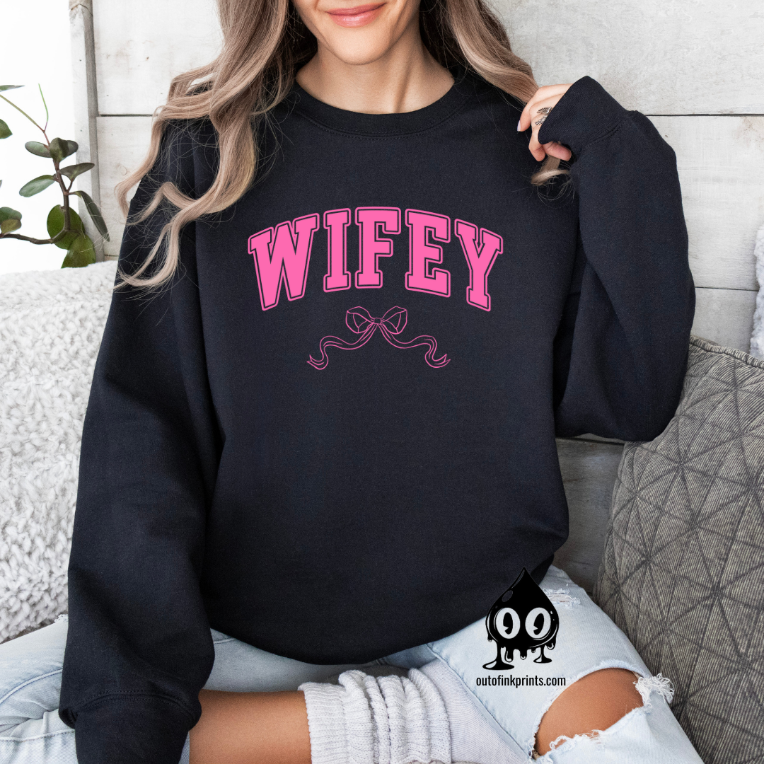 Wifey Bow Sweatshirt