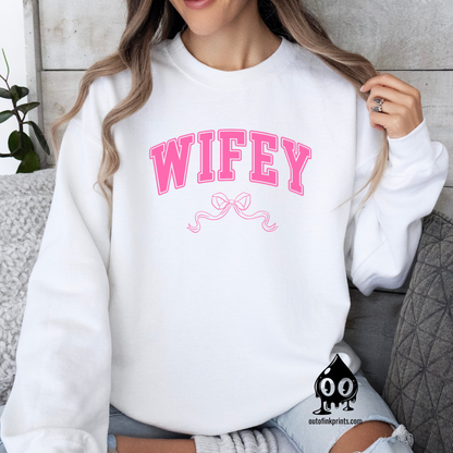 Wifey Bow Sweatshirt
